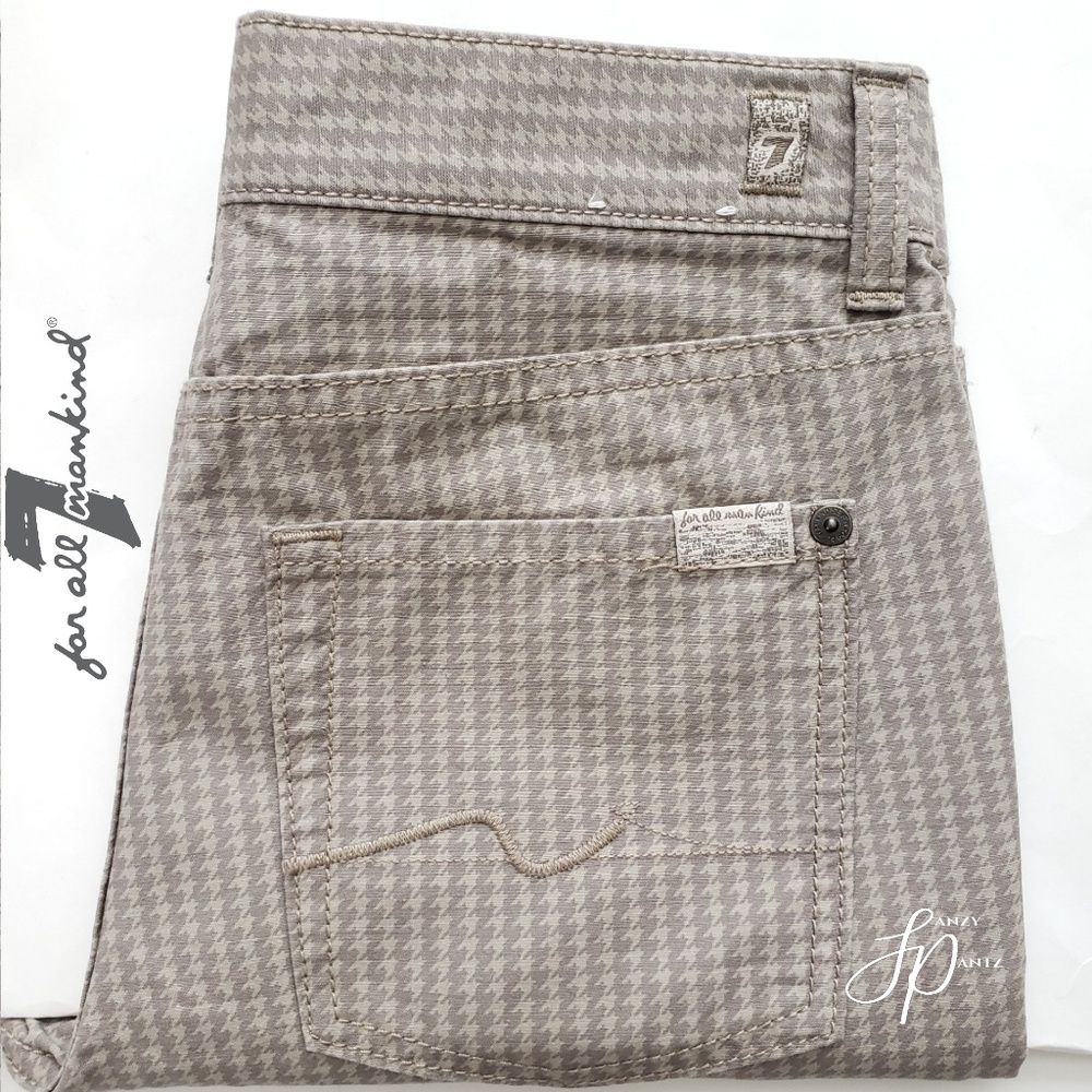 7FAM jeans Girl's 12 houndstooth straight leg D5 - Picture 1 of 6